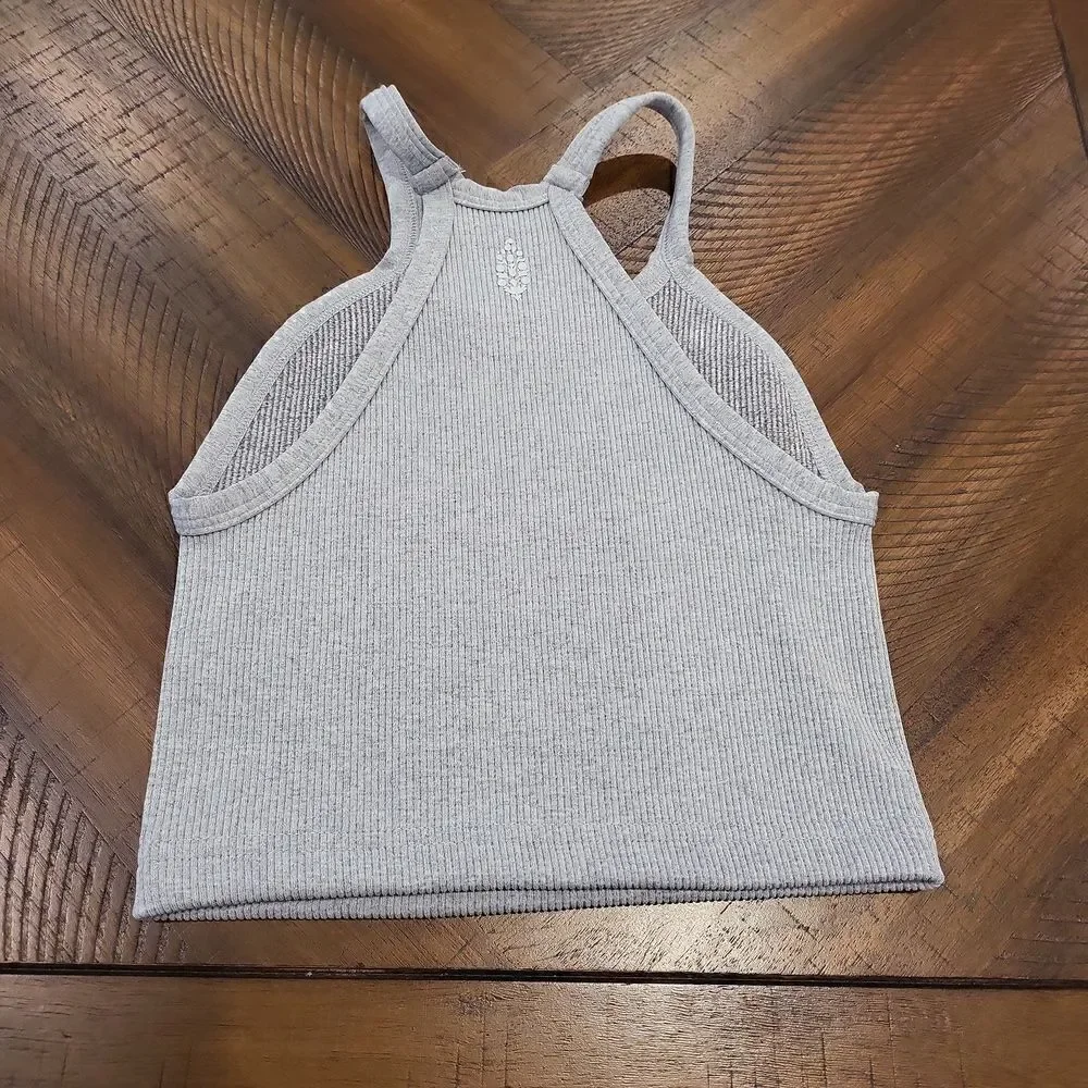 Free People Happiness Runs Heather Grey Tank XS/S
